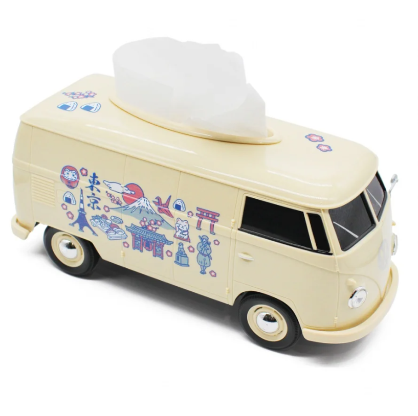 Volkswagen Bus Tissue Case with Cup holder - Japan Design Tokyo Version NEW