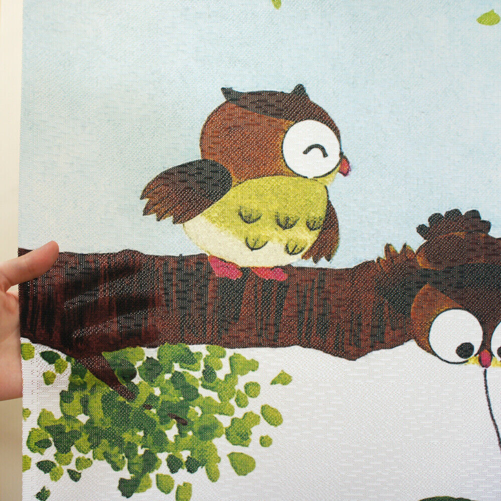 Made to order Premium Japanese Noren Door Curtain Owls & Morning Glory