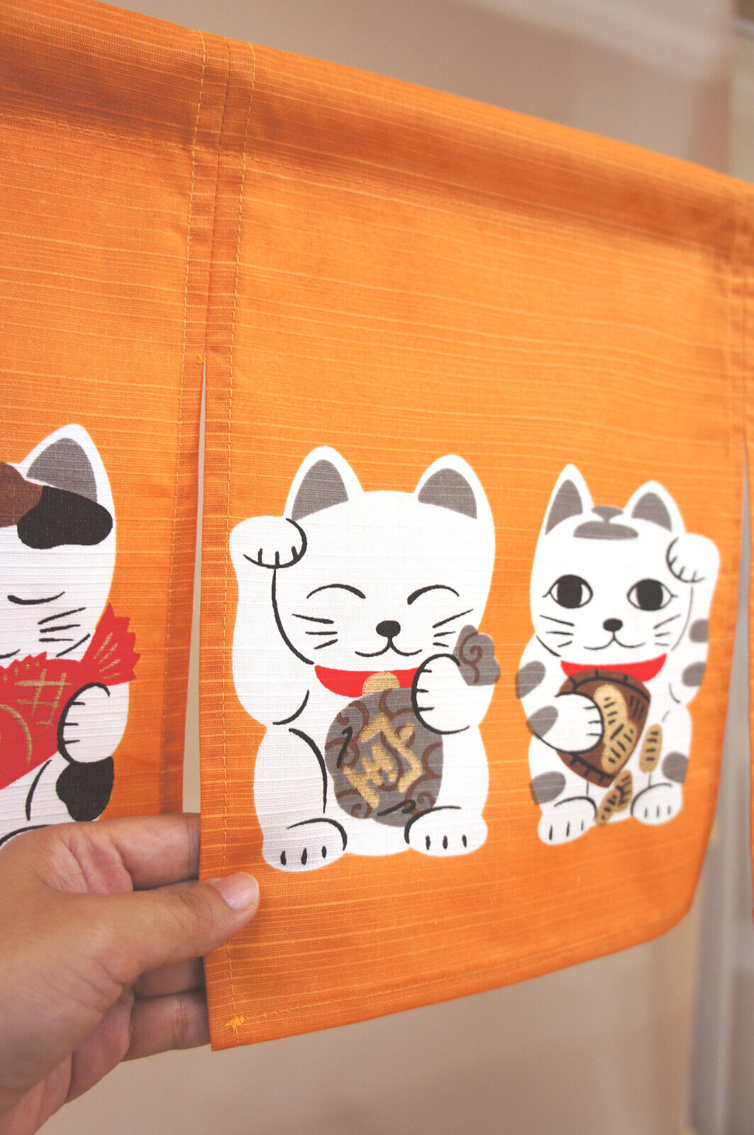 Maneki neko Lucky Cat Japanese Noren Door Curtain Entrance decoration Curtain