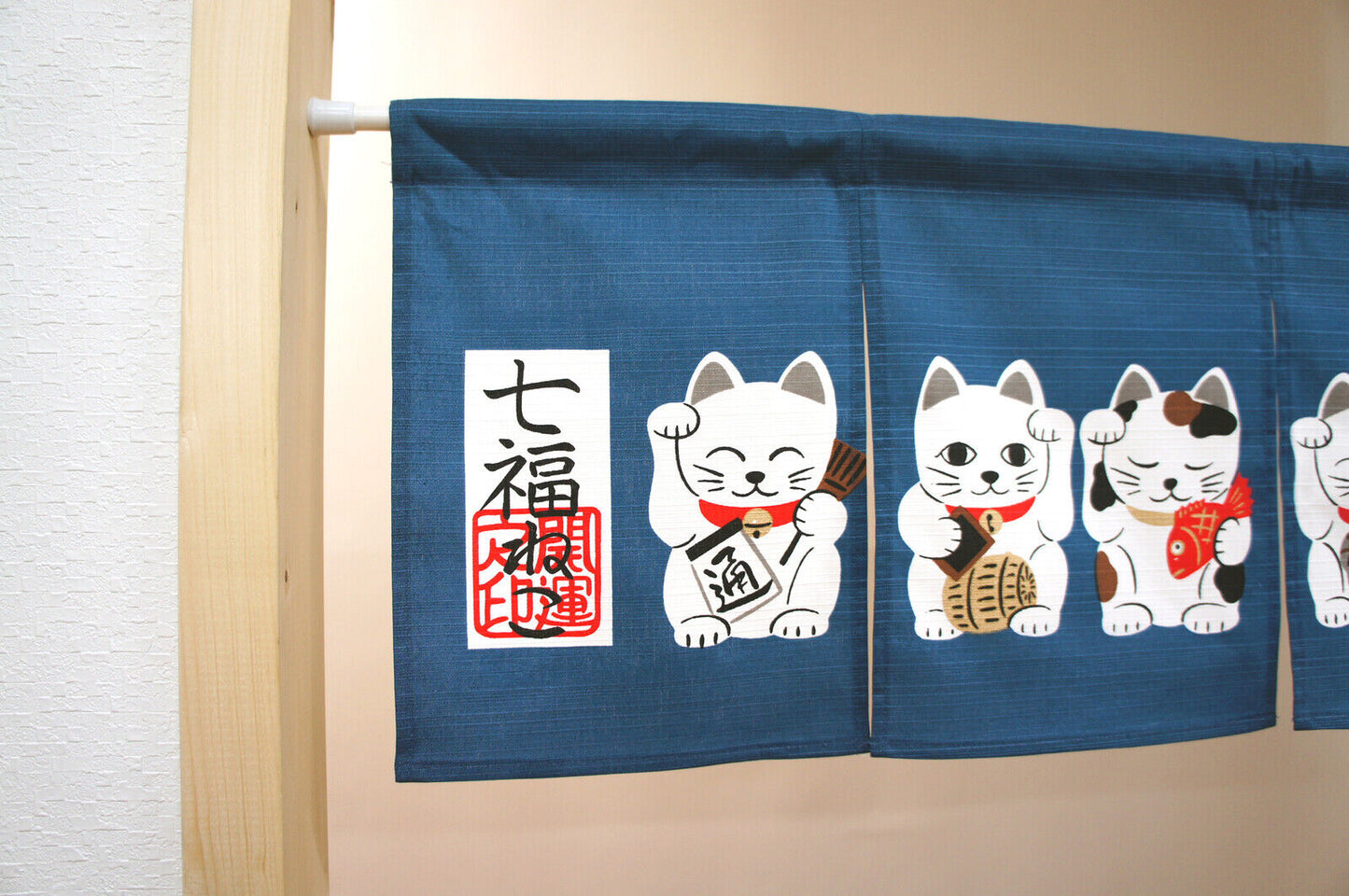 Maneki neko Lucky Cat Japanese Noren Door Curtain Entrance decoration Curtain