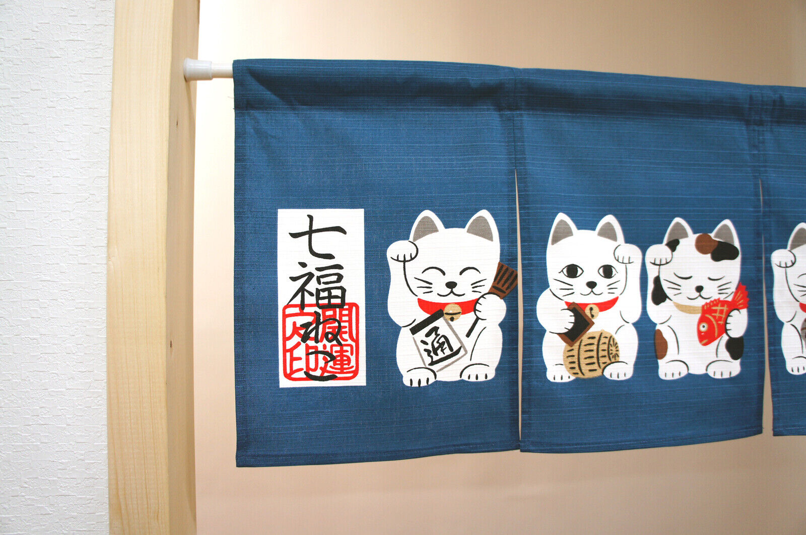 Maneki neko Lucky Cat Japanese Noren Door Curtain Entrance decoration Curtain