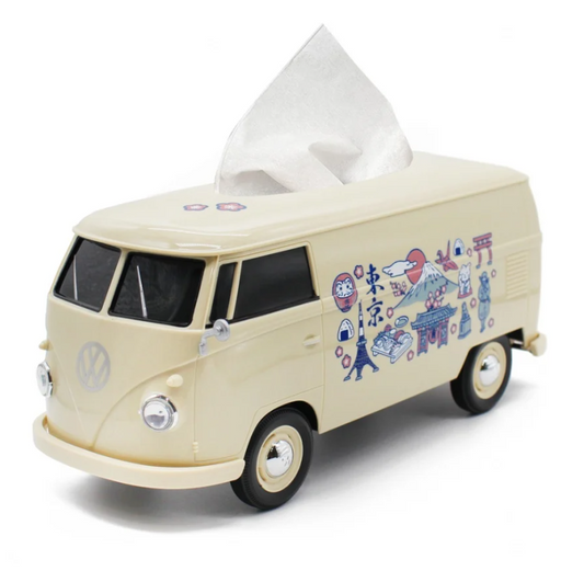 Volkswagen Bus Tissue Case with Cup holder - Japan Design Tokyo Version NEW