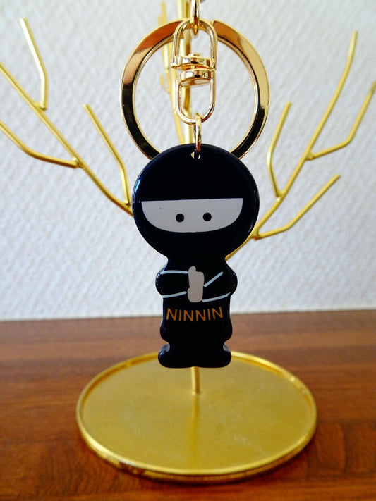 Acrylic Ninja Keychain - Fun Japanese Character Keyring Accessory for Keys