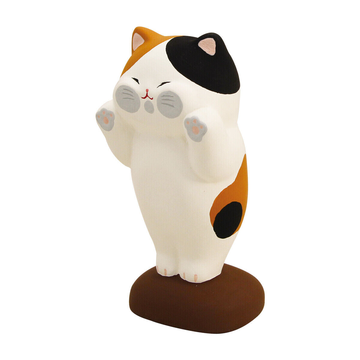 Squishy-Faced Cat Ceramic Toy Decoration Window Decor Ornament RYUKODO Japan