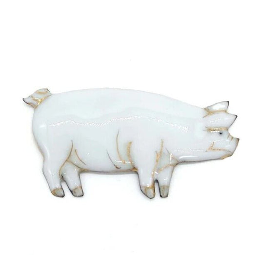 Good Luck Pig Motif - Japanese cloisonné enamel Mini Brooch Made-to-order NEW