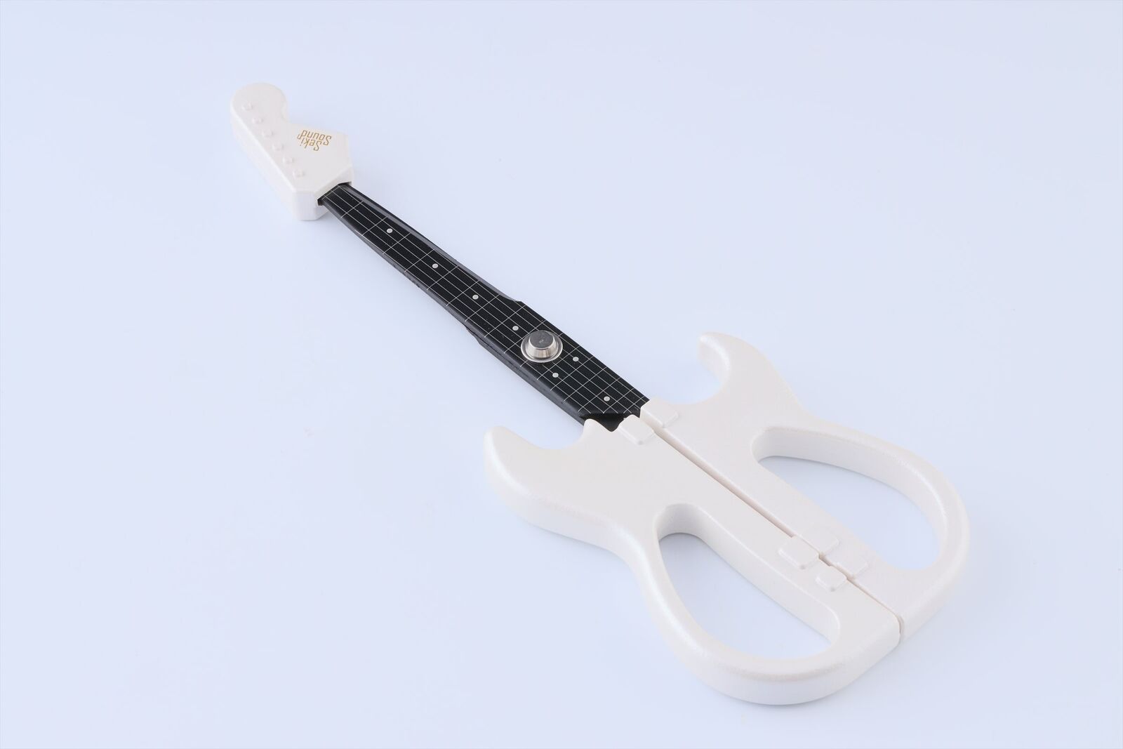 Nikken Cutlery Seki Sound Guitar Scissors with stand Pearl White Premium Color.