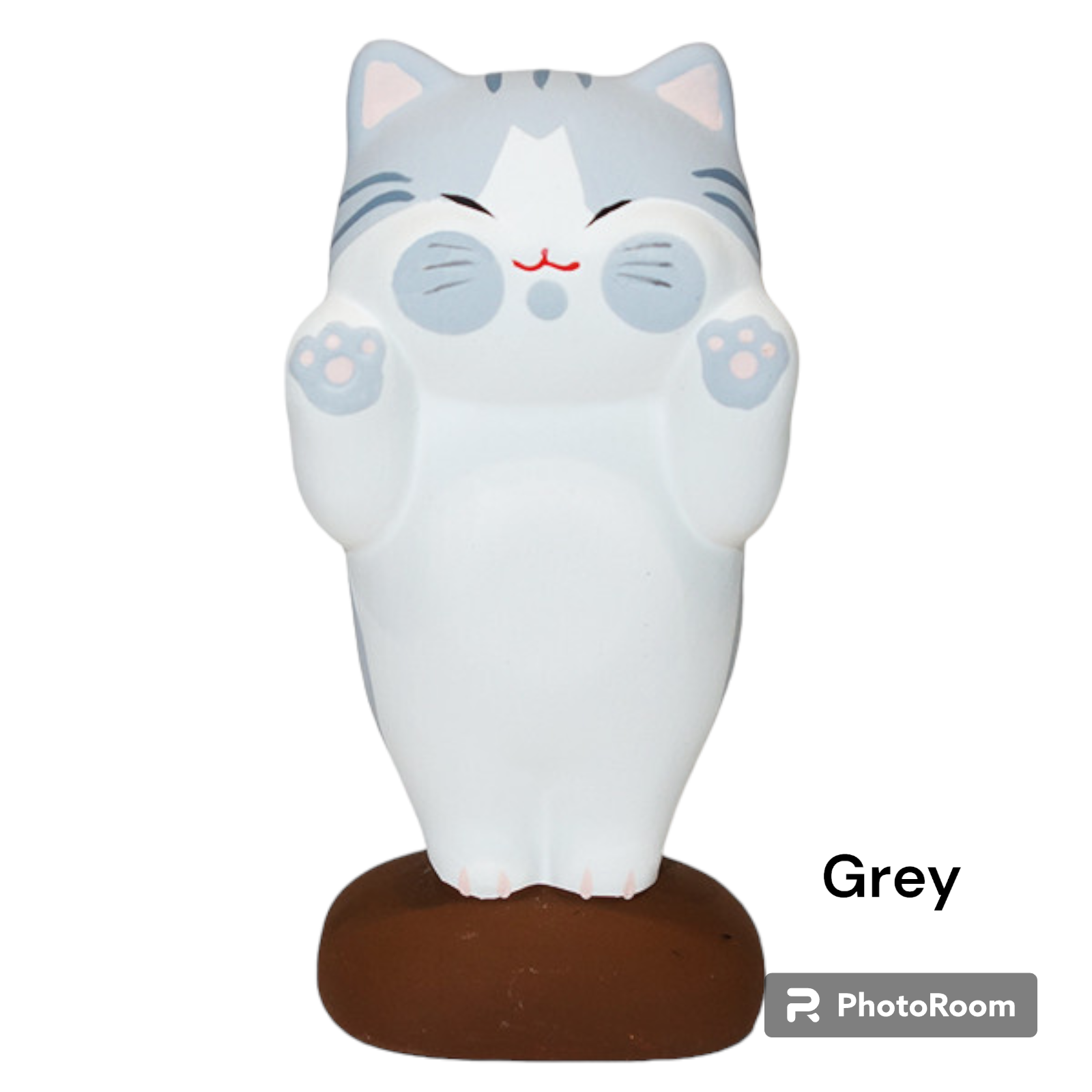 Squishy-Faced Cat Ceramic Toy Decoration Window Decor Ornament RYUKODO Japan