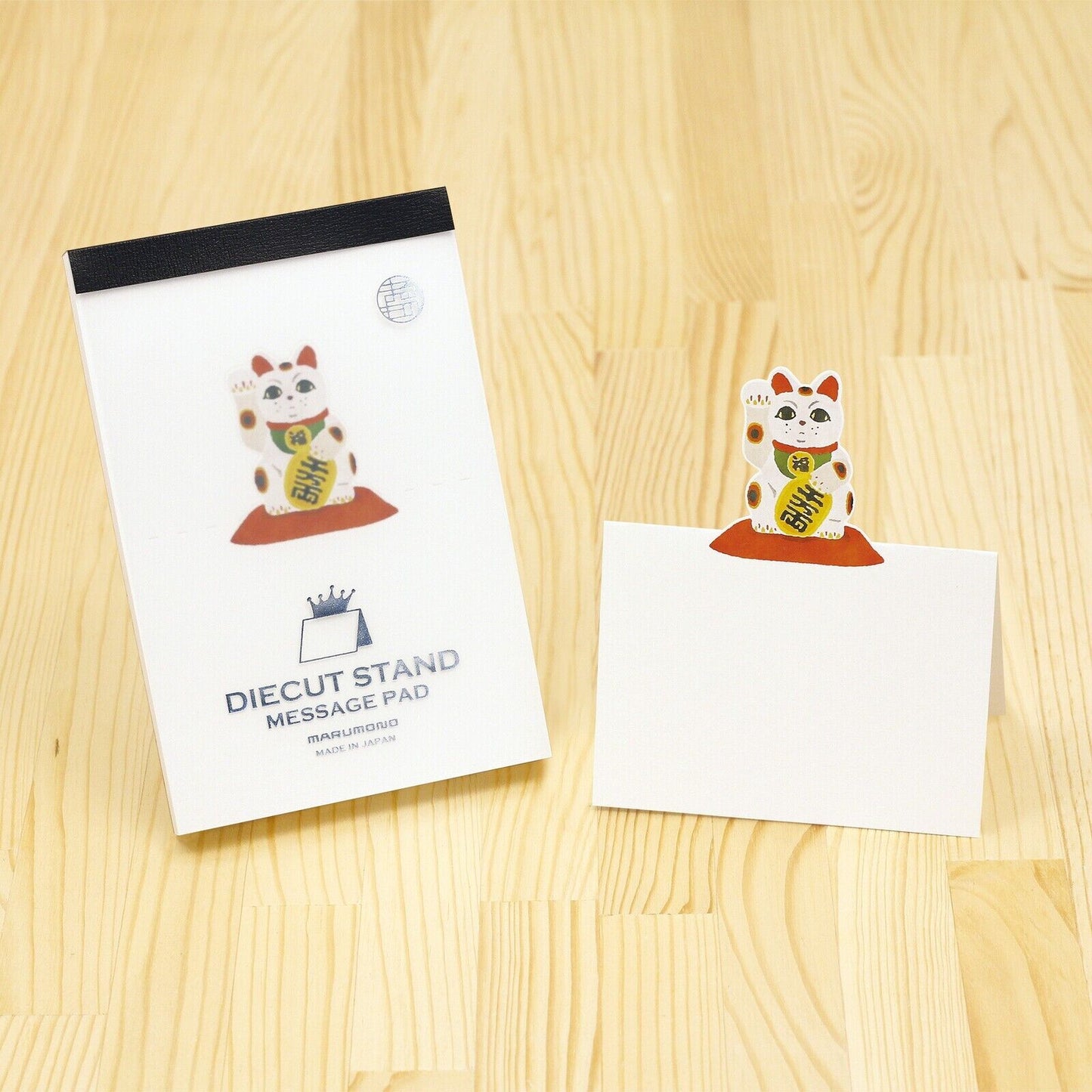 Lucky Cat Pop-Up Die-Cut Standing Up Message Cards - 50 sheets.