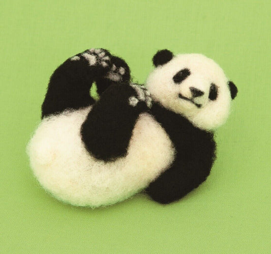 Hamanaka Needle Felting Kit: Crafting Cute Animals w/ Wool - Panda NEW