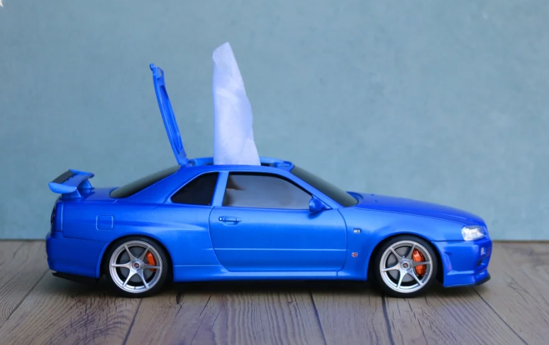 Nissan Skyline GT-R GTR BNR34 Wet Tissue Case Official Licensed Products NEW