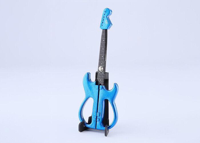 Nikken Cutlery Seki Sound Guitar Scissors with stand Metallic Blue Premium Color