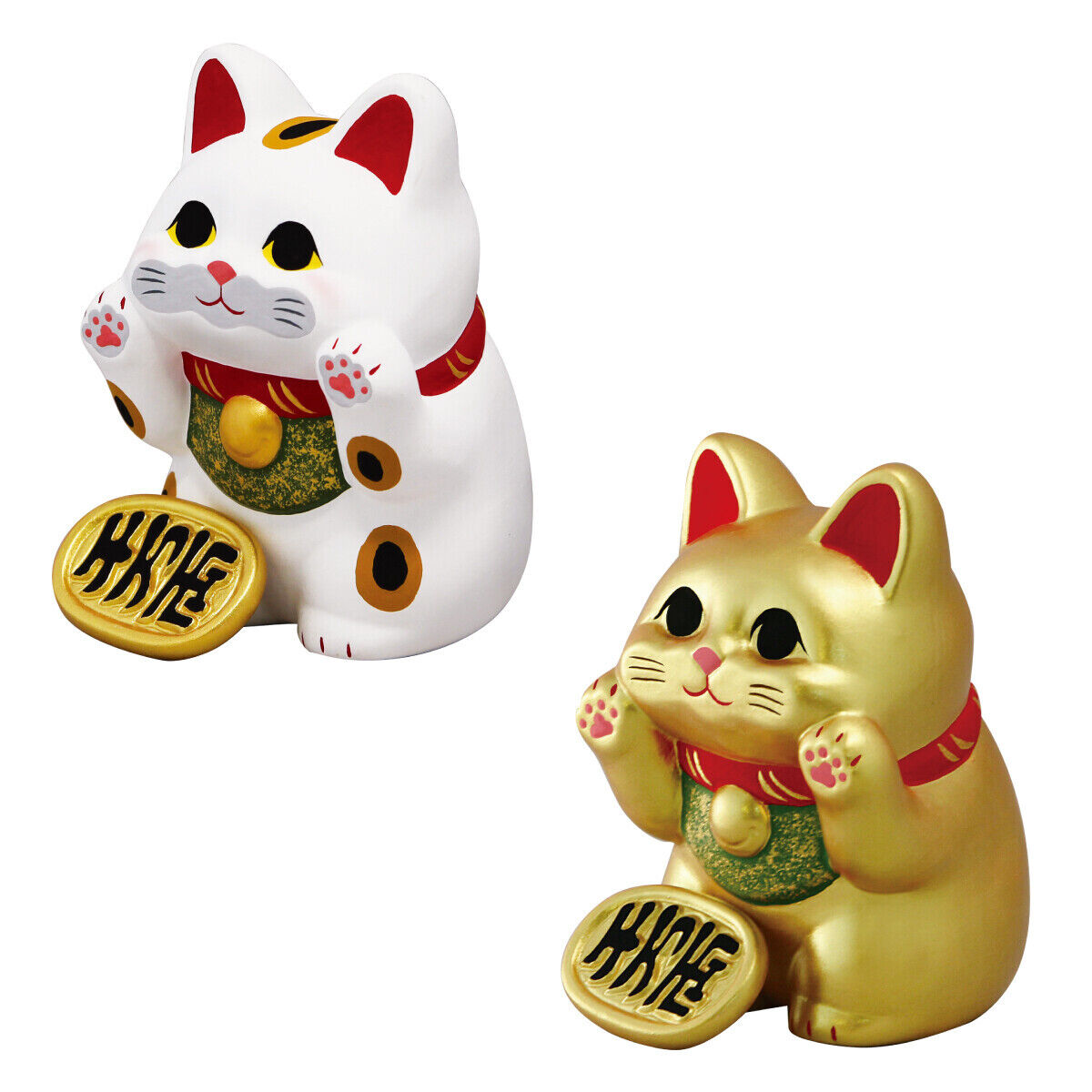 Ryukodo Squishy Faced Lucky Cats.