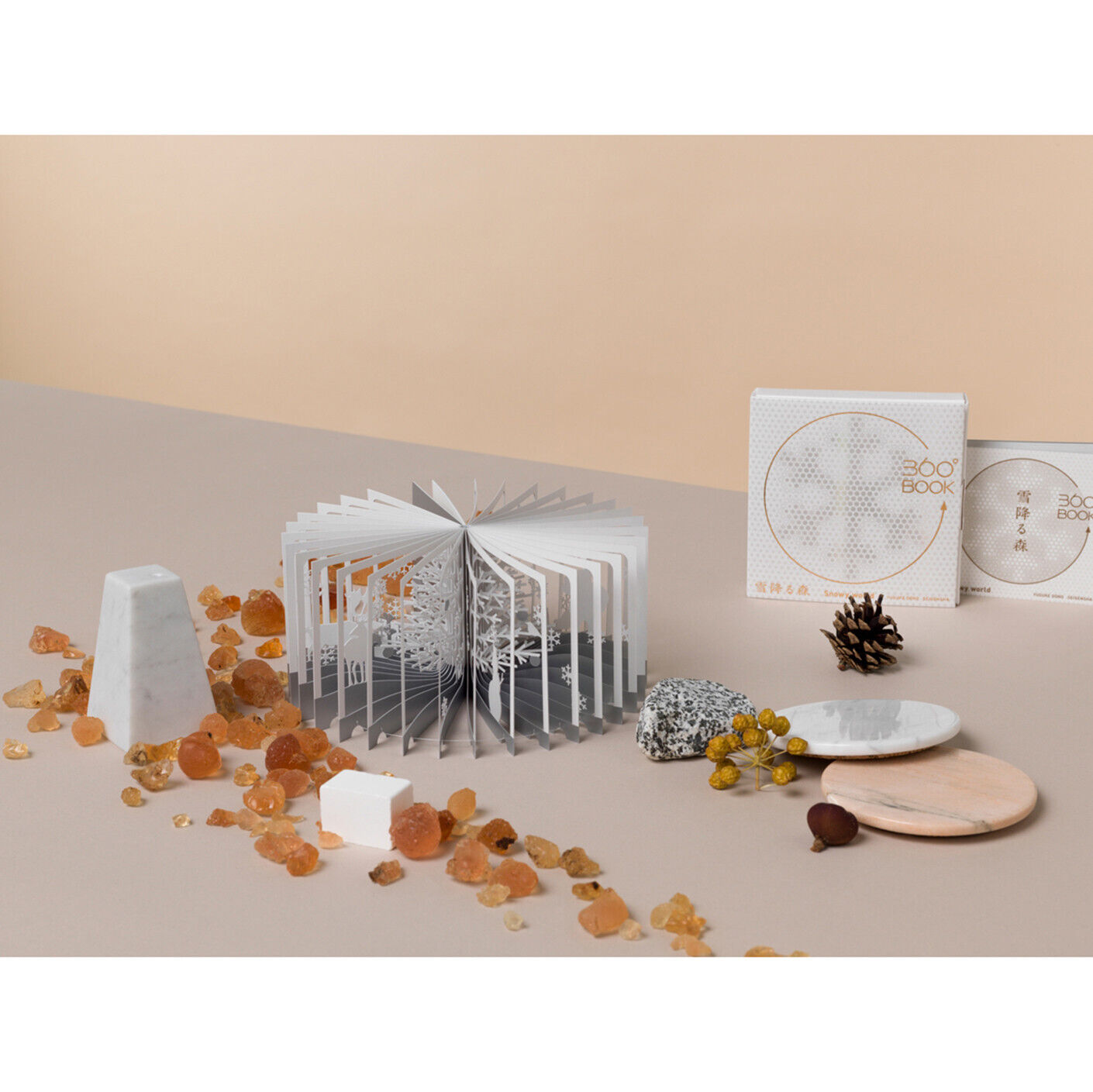 Seigensha : The 360°BOOK Snowy Forest Diorama Pop Up Art Book.