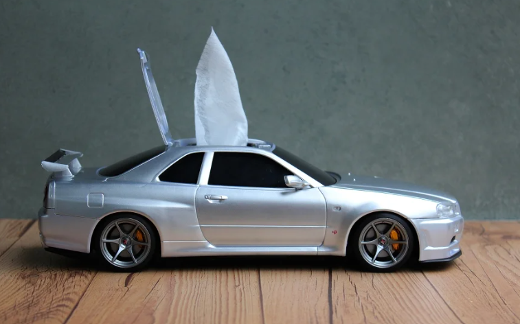 Nissan Skyline GT-R GTR BNR34 Wet Tissue Case Official Licensed Products NEW