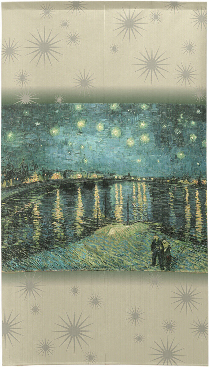 Vincent van Gogh - Starry Night Over the Rhone Noren Door Curtain Made to order