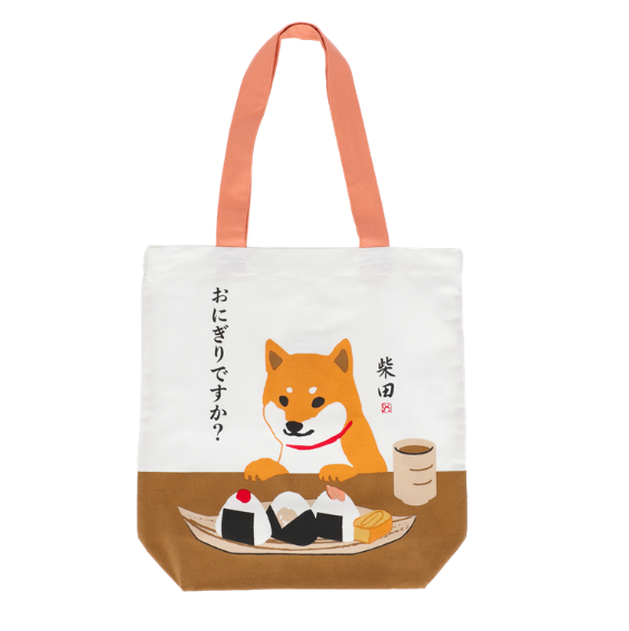 Shiba Inu "Shibata san & Kuroyanagi san" Cotton A4 size Tote Bag - Onigiri