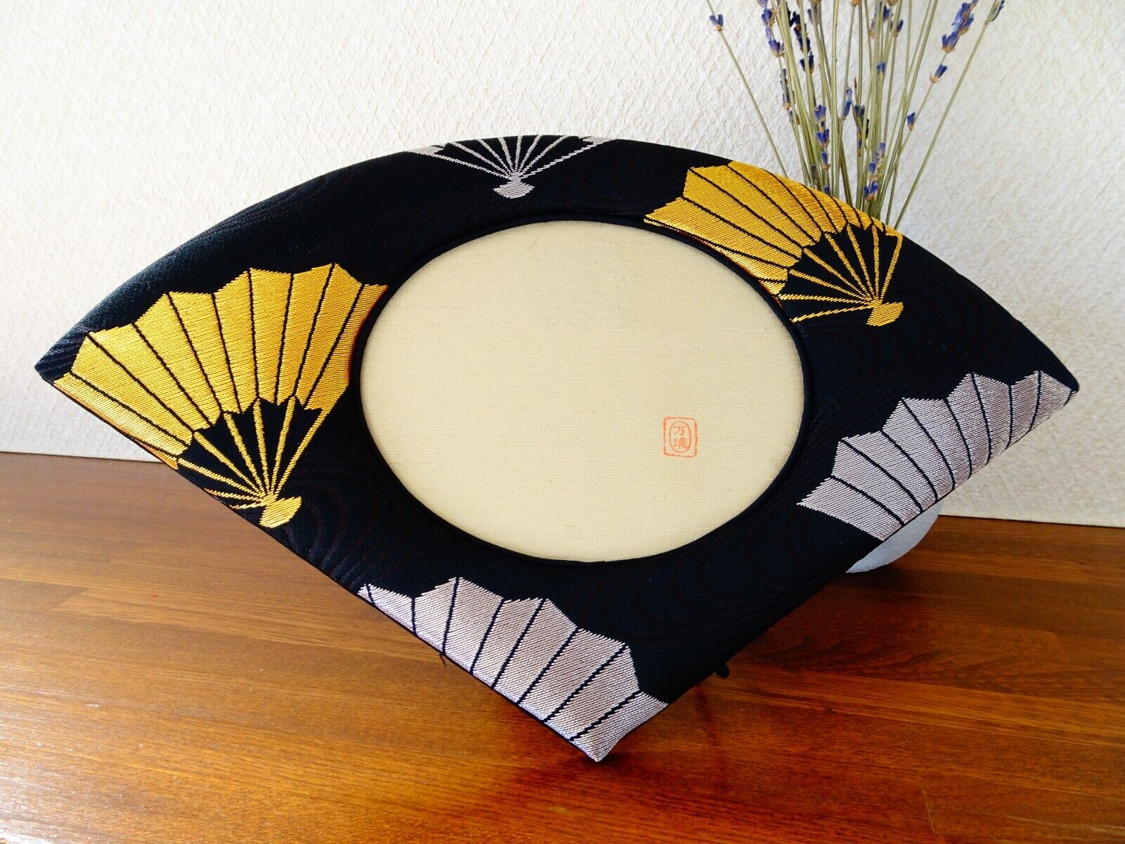 Handcrafted Japanese Kimono Photo Frame, Fan, Unique Oriental Decor Gift Item