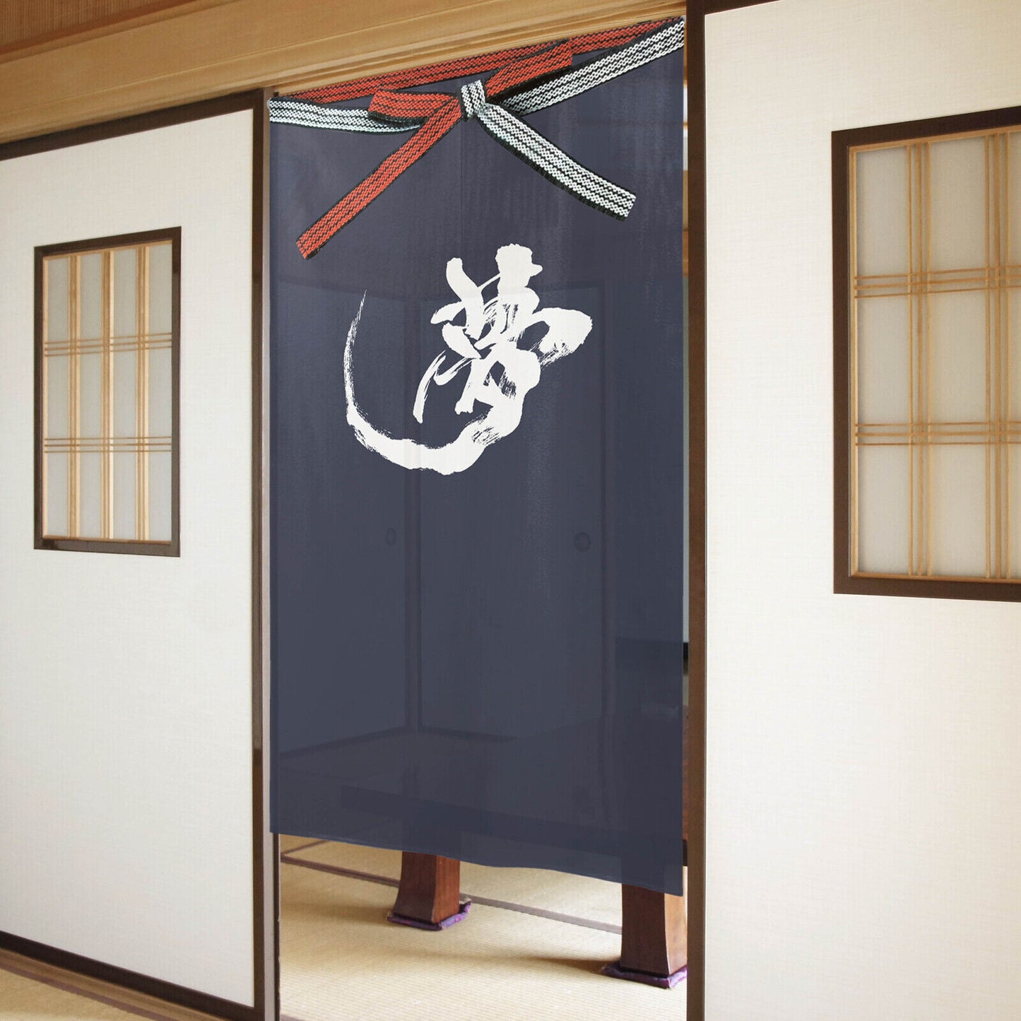 Japanese Noren Door Curtain Room Divider - Dream in Kanji, Chinese Character