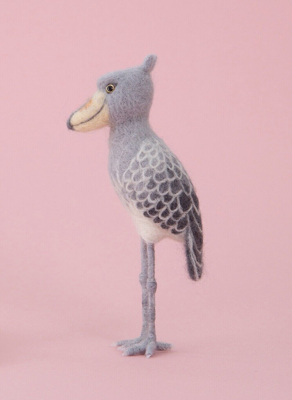 Hamanaka Needle Felting Kit: Crafting Cute Animals with Wool - Shoebill