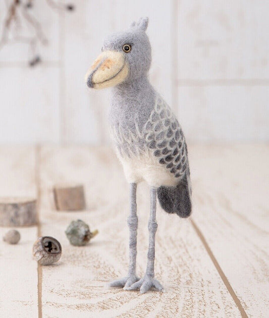 Hamanaka Needle Felting Kit: Crafting Cute Animals with Wool - Shoebill