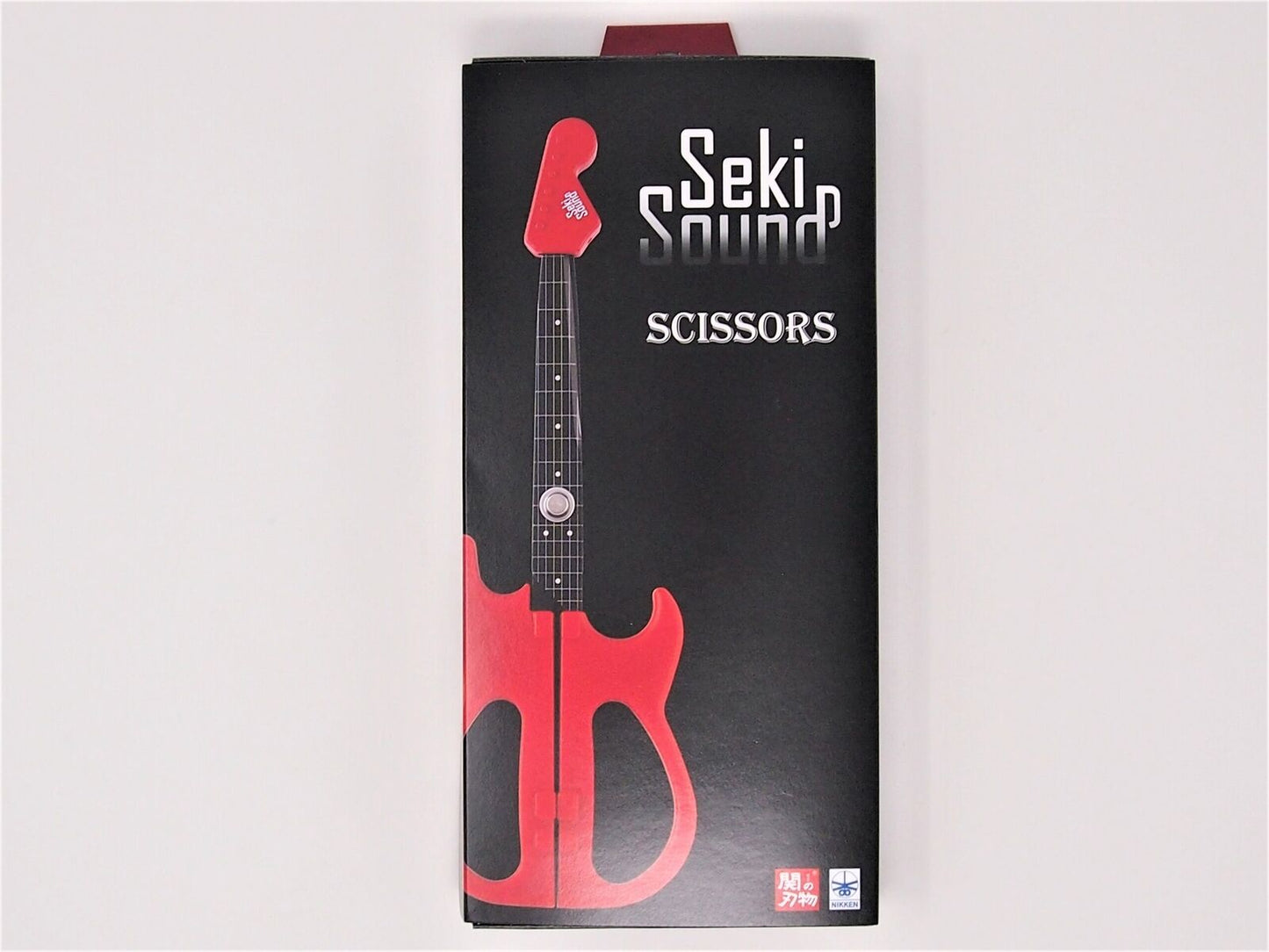 Nikken Cutlery Seki Sound Guitar Scissors Red Model with display stand NEW