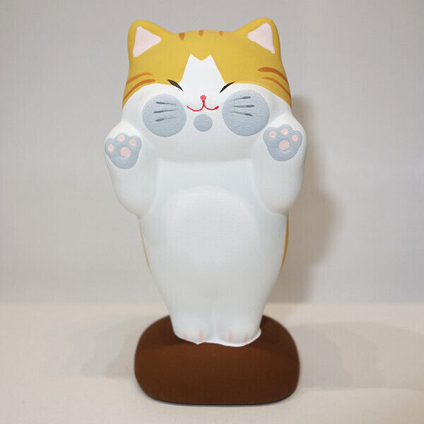 Squishy-Faced Cat Ceramic Toy Decoration Window Decor Ornament RYUKODO Japan