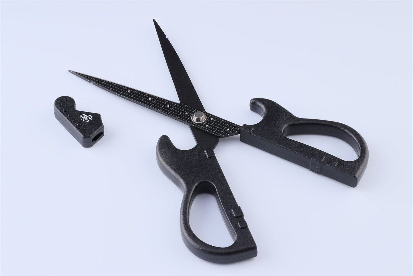 Nikken Cutlery Japan Seki Sound Guitar Scissors Black Model with Stand NEW