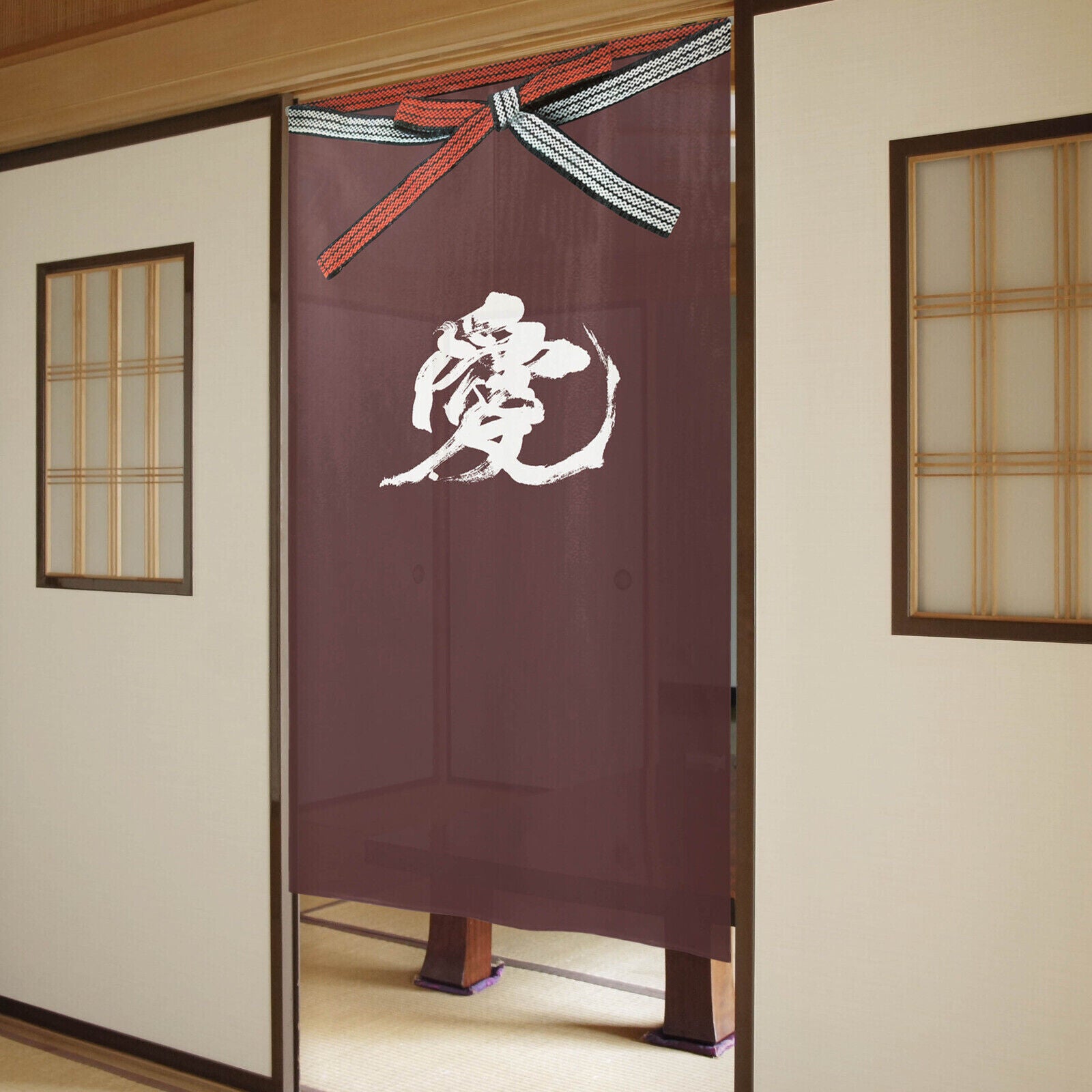 Japanese Noren Door Curtain Room Divider - Love in Kanji, Chinese Character