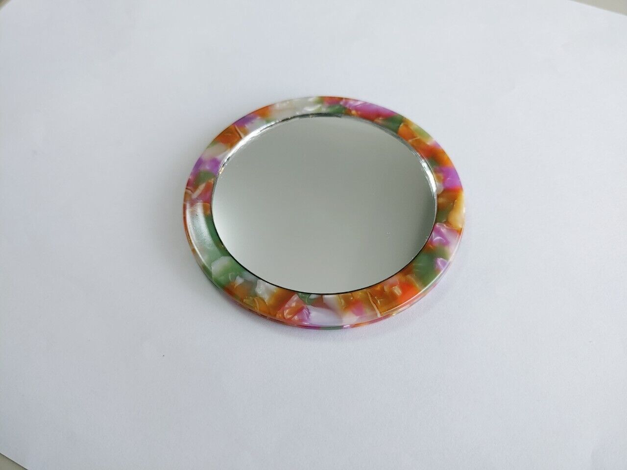 Japanese Plum Blossom Compact Hand Mirror - Traditional Pattern | Unique Gift