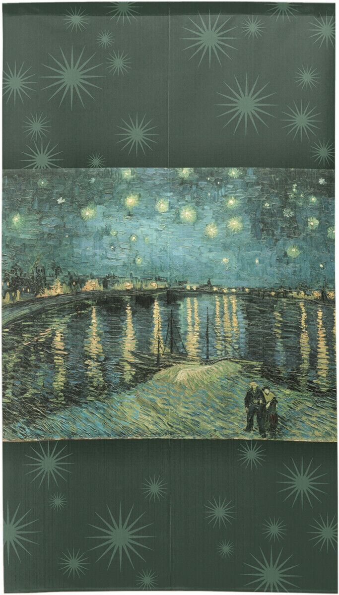 Vincent van Gogh - Starry Night Over the Rhone Noren Door Curtain Made to order