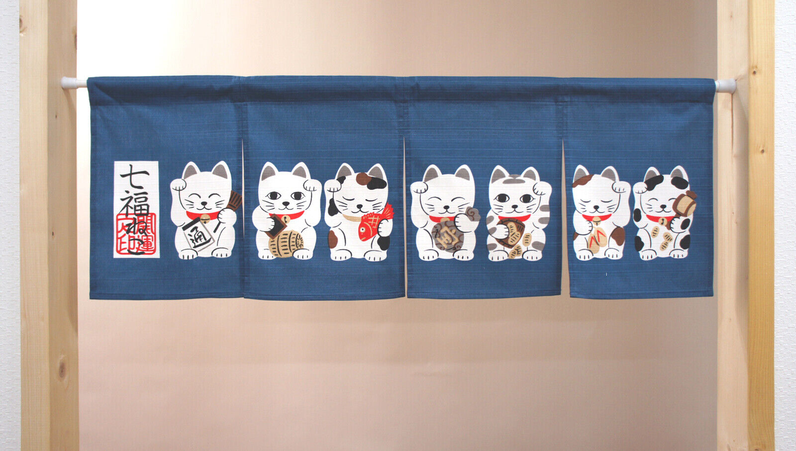 Maneki neko Lucky Cat Japanese Noren Door Curtain Entrance decoration Curtain