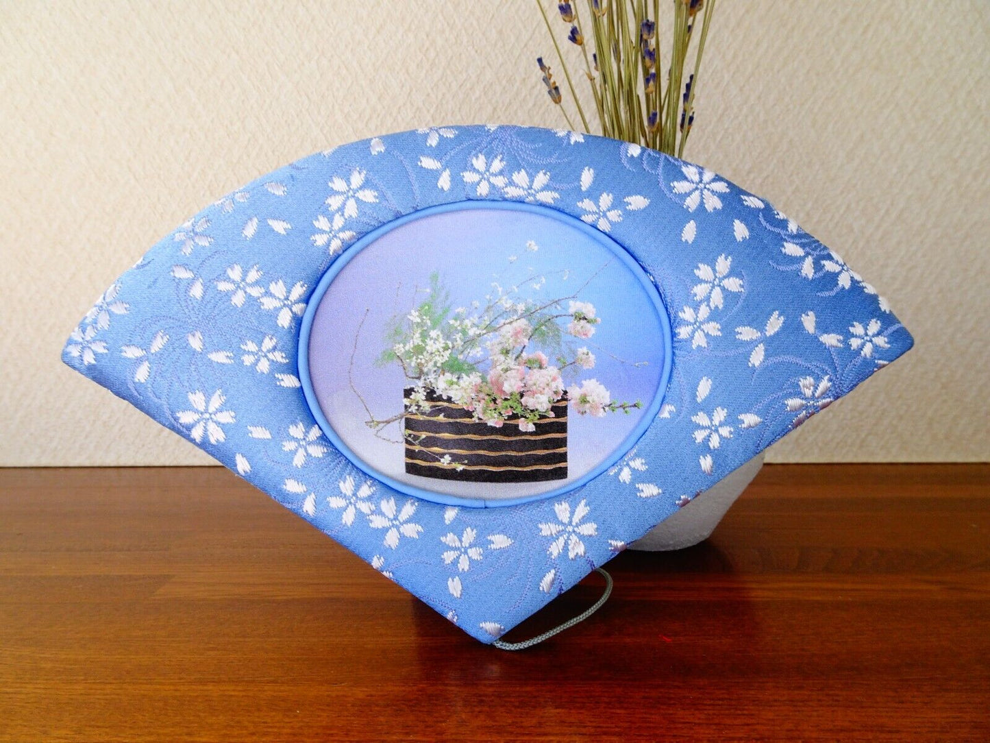 Handcrafted Japanese Kimono Photo Frame, Blue, Unique Oriental Decor Gift Item