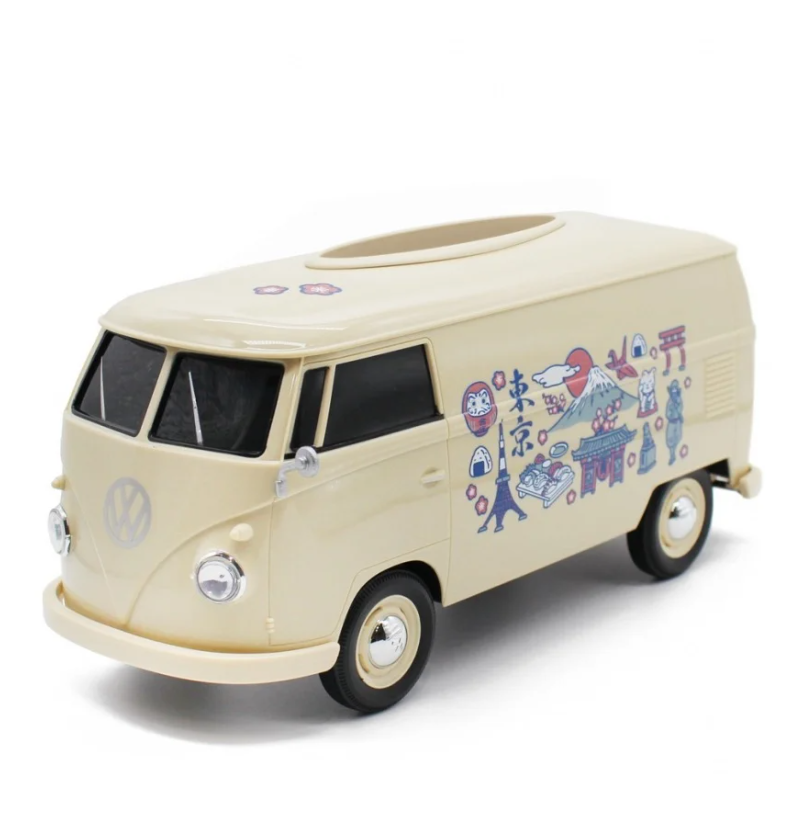 Volkswagen Bus Tissue Case with Cup holder - Japan Design Tokyo Version NEW