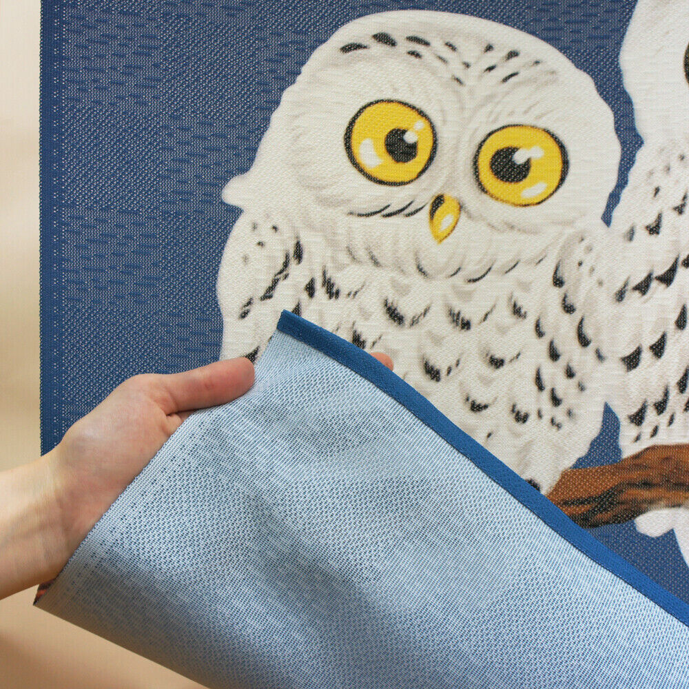 Made to order Short Size Japanese Noren Door Curtain White Owls Of Happiness