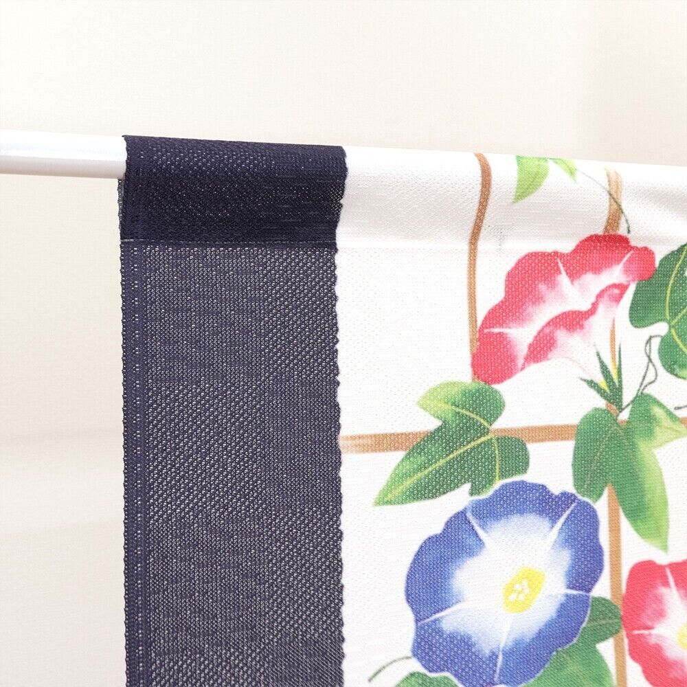 Made to Order Extra Short Size Japanese Noren Door Curtain Morning Glory