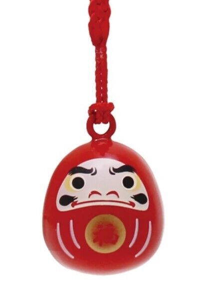 Ryukodo Japanese Keychain Charm Red Daruma Wish Making Good Luck Health & Wealth