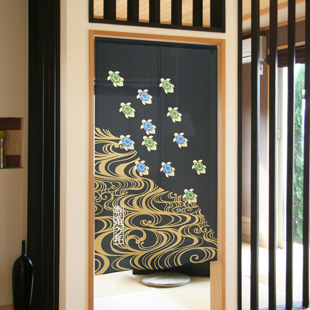 Made to order Premium Japanese Noren Door Curtain Room Divider：Turtle Fortune