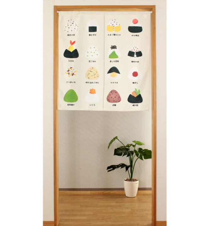 Onigiri Rice Ball Omusubi Japanese Noren Door Curtain Room Divider 85×90cm
