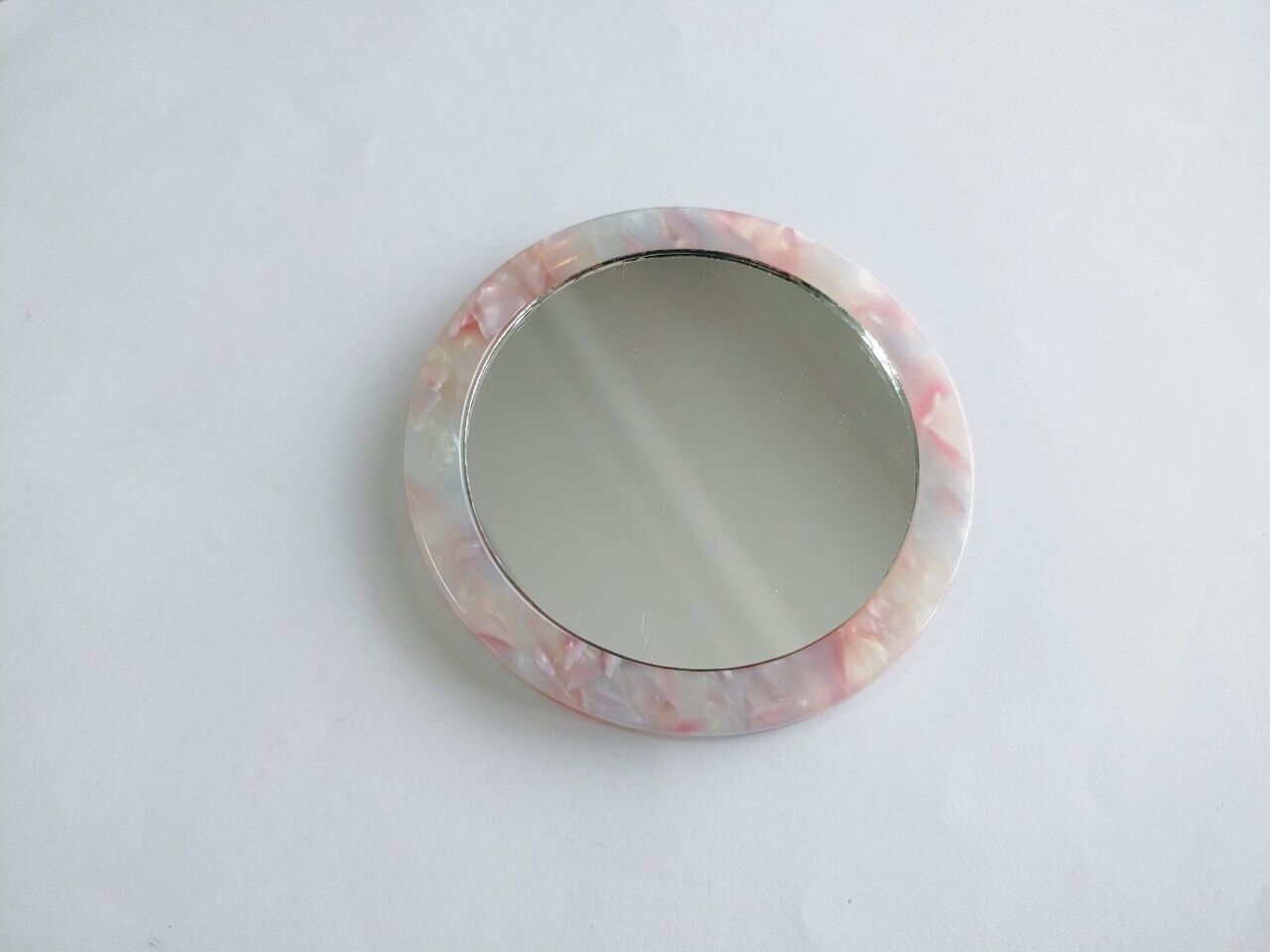 Japanese Traditional Pattern Compact Hand Mirror - Flax Ornament | Unique Gift