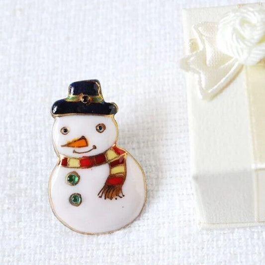 Snow Man - Japanese cloisonné enamel Pin Badge Pin Brooch Made-to-order NEW