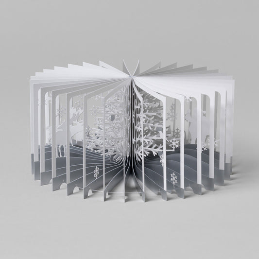 Seigensha : The 360°BOOK Snowy Forest Diorama Pop Up Art Book.