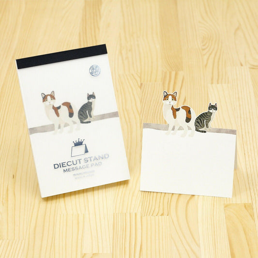 Cat design Pop-Up Die-Cut Standing Up Message Cards Book Note Pad - 50 sheets