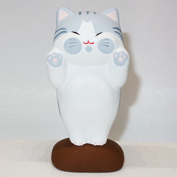 Squishy-Faced Cat Ceramic Toy Decoration Window Decor Ornament RYUKODO Japan