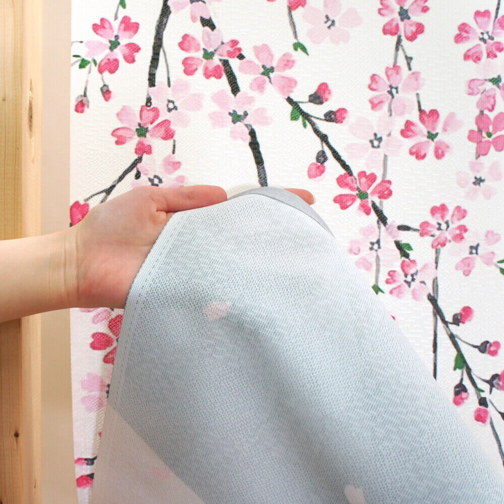 Made to order Short Size Japanese Noren Door Curtain Cherry blossoms & Mt. Fuji