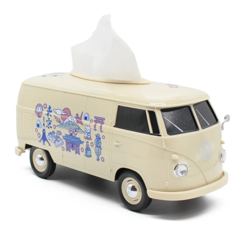 Volkswagen Bus Tissue Case with Cup holder - Japan Design Tokyo Version NEW