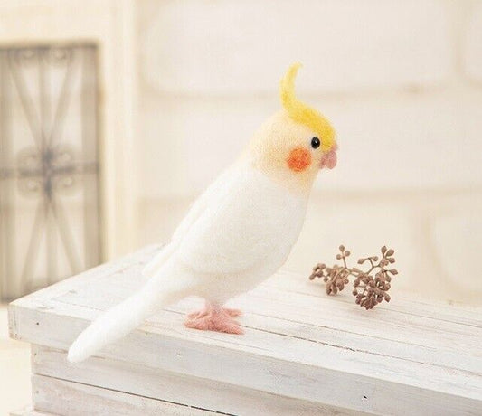 Hamanaka Needle Felting Kit: Crafting Cute Wool Animals Cockatiel Bird NEW