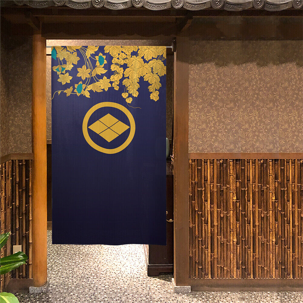 Kamon Japanese Family Crest Noren Door Curtain Room Divider - Takeda Diamond