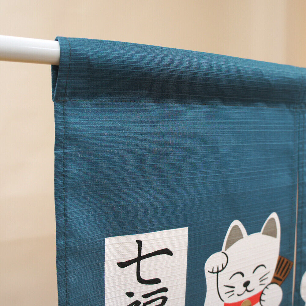 Maneki neko Lucky Cat Japanese Noren Door Curtain Entrance decoration Curtain