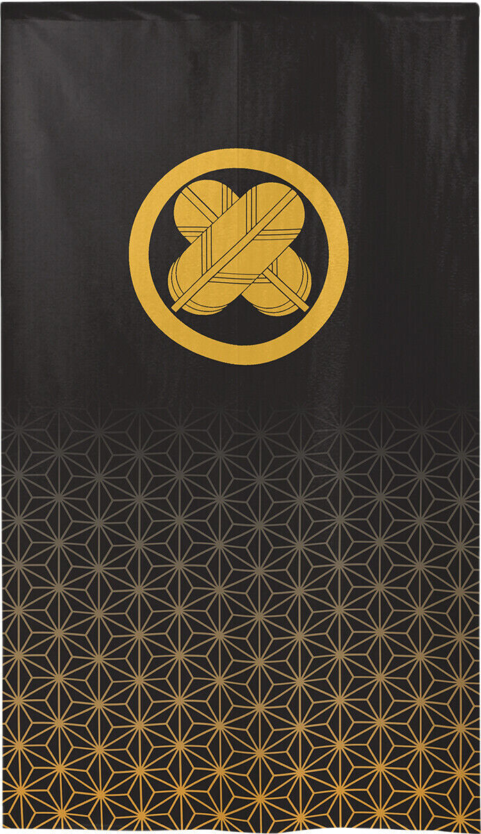 Kamon Japanese Family Crest Noren Door Curtain Room Divider - Hawk Wings