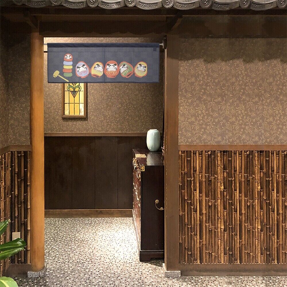 Made to Order Extra Short Japanese Noren Door Curtain Resilient Daruma